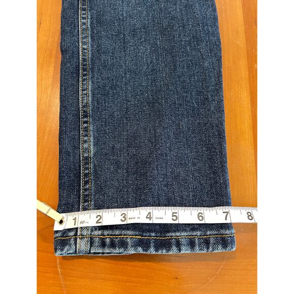 Cruel Girl Low Rise Slim Bootcut Jeans Size 9 Long Dark Wash Western Denim Y2K - Picture 10 of 12